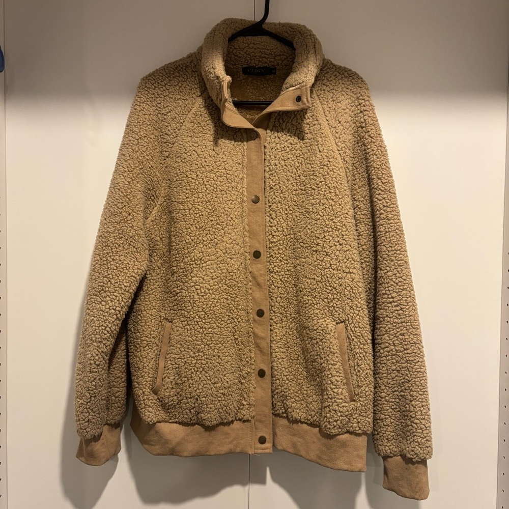 Cozy Tan Sherpa Jacket